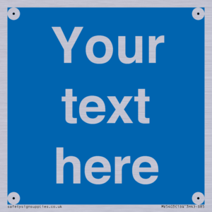 Custom Blank mandatory (blue) Sign